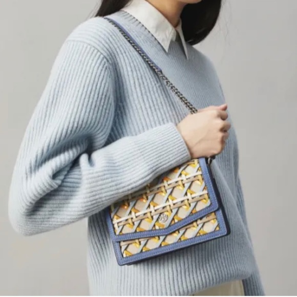 Tory Burch Robinson Woven Mini Shoulder/Crossbody Bag - Picture 3 of 8